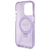 Guess GUHMP13XHRSGSU iPhone 13 Pro Max 6.1 fioletowy/purple hardcase Ring Stand Script Glitter MagSafe