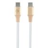 Guess GUCCLALRGDD kabel USB-C - USB-C 1.5m Fast Charging złoty/light gold Ebossed Logo