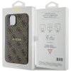 Guess GUHMP15SG4GFRW iPhone 15 / 14 / 13 6.1 brązowy/brown hardcase 4G Collection Leather Metal Logo MagSafe