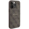 Guess GUHMP15XG4GFRW iPhone 15 Pro Max 6.7 brązowy/brown hardcase 4G Collection Leather Metal Logo MagSafe