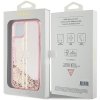 Guess GUHCP15MLFCSEGP iPhone 15 Plus / 14 Plus 6.7 różowy/pink hardcase Liquid Glitter Gold Stripes