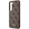 Guess GUHCS24MG4GFBR S24+ S926 brązowy/brown hard case 4G Metal Gold Logo