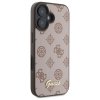 Guess GUHMP16SPGPYSW iPhone 16 6.1 brązowy/brown hardcase Peony Script MagSafe
