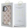 Guess GUHMP16SPGPYSW iPhone 16 6.1 brązowy/brown hardcase Peony Script MagSafe