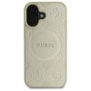 Guess GUHMP16SPSAPSMED iPhone 16 6.1 złoty/gold hardcase Saffiano Peony Classic Logo MagSafe