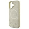 Guess GUHMP16SPSAPSMED iPhone 16 6.1 złoty/gold hardcase Saffiano Peony Classic Logo MagSafe