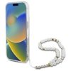 Guess GUHMP16SHGCRELST iPhone 166.1 przeźroczysty/transparent hardcase IML Glitter With Pearl Strap MagSafe