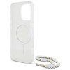 Guess GUHMP16LHGCRELST iPhone 16 Pro 6.3 przeźroczysty/transparent hardcase IML Glitter With Pearl Strap MagSafe