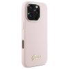 Guess GUHCP16XSMBSLP iPhone 16 Pro Max6.9 różowy/pink hardcase Silicone Script Metal Logo & Frame