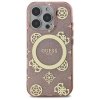 Guess GUHMP16LH4PYEEP iPhone 16 Pro 6.3 różowy/pink hardcase IML Peony On 4G Background MagSafe