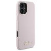 Guess GUHCP16MSMBSLP iPhone 16 Plus 6.7 różowy/pink hardcase Silicone Script Metal Logo & Frame