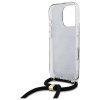 Guess GUHCP16LHC4SEK iPhone 16 Pro 6.3  czarny/black hardcase Crossbody Cord 4G Print