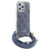 Guess GUHCP16LHC4SEB iPhone 16 Pro 6.3  niebieski/blue hardcase Crossbody Cord 4G Print