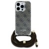 Guess GUHCP16LHC4SEW iPhone 16 Pro 6.3  brązowy/brown hardcase Crossbody Cord 4G Print