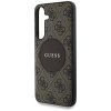 Etui Guess 4G Round Patch Classic Logo   MagSafe do Samsung Galaxy S25 brązowy