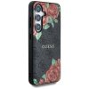 Etui Guess Leather 4G Flowers Print      Metal Classic Logo MagSafe Samsung Galaxy S25 czarny
