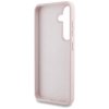 Etui Guess Silicone Big 4G Logo Bottom   Script Samsung Galaxy S25 różowy