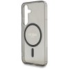 Etui Guess Glitter Circle Classic Logo   MagSafe do Samsung Galaxy S25 czarny
