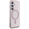 Etui Guess Glitter Circle Classic Logo   MagSafe do Samsung Galaxy S25 różowy