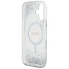 Etui Guess HC Resin Bottom Glitter do    iPhone 16 MagSafe srebrny