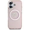 Etui Guess IML Metal Mountain Logo       MagSafe do iPhone 16 różowy