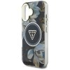 Etui Guess Glitter Flowers Triangle      Buttons MagSafe do iPhone 16 czarny