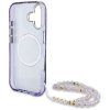 Etui Guess Palm Trees Triangle Pearl     Strap MagSafe do iPhone 16 fioletowy