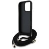 Etui Guess 4G Big Logo Cord Stap         Crossbody do iPhone 16 Pro czarny