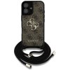 Etui Guess 4G Big Logo Cord Stap         Crossbody do iPhone 16 Plus brązowy