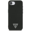 Etui Guess Grained Triangle MagSafe do   iPhone 16e czarny