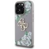 Etui Guess Grained Roses Big 4G logo do  iPhone 16 Pro fioletowy