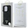Etui Guess Grained Hot Stamp Peony       Triangle Logo MagSafe do iPhone 16 Pro czarny