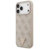 Etui Guess Leather 4G Triangle Strass    MagSafe do iPhone 17 Pro Max różowy