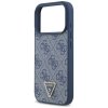 Etui Guess Leather 4G Triangle Strass    MagSafe do iPhone 17 Pro niebieski