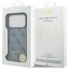 Etui Guess Leather 4G Triangle Strass    MagSafe do iPhone 17 Pro niebieski