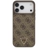 Etui Guess Leather 4G Triangle Strass    MagSafe do iPhone 17 Pro Max brązowy