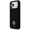 Etui Guess Silicone Logo Strass 4G       MagSafe do iPhone 17 Pro Max czarny