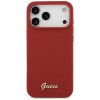Etui Guess Silicone Script Metal Logo    MagSafe do iPhone 17 Pro Max magenta
