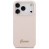 Etui Guess Silicone Script Metal Logo    MagSafe do iPhone 17 Pro różowy