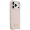 Etui Guess Silicone Script Metal Logo    MagSafe do iPhone 17 Pro różowy