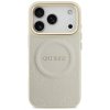 Etui Guess Peony Hot Stamp MagSafe do    iPhone 17 Pro beżowy