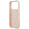 Etui Guess Grained Flowers Classic Logo  MagSafe do iPhone 17 Pro różowy