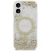 Etui Guess Resin Bottom Glitter MagSafe  do iPhone 17 złoty