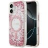 Etui Guess Resin Bottom Glitter MagSafe  do iPhone 17 różowy