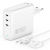 4smarts Ładowarka sieciowa GaN Flex Pro  140W 3xUSB-C biały 544140