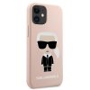 Karl Lagerfeld KLHCP12SSLFKPI iPhone 12 mini 5,4 hardcase jasnoróżowy/light pink Silicone Iconic