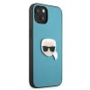 Karl Lagerfeld KLHCP13SPKMB iPhone 13 mini 5,4 niebieski/blue hardcase Leather Ikonik Karl`s Head Metal