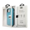 Karl Lagerfeld KLHCP13SPKMB iPhone 13 mini 5,4 niebieski/blue hardcase Leather Ikonik Karl`s Head Metal