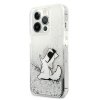 Karl Lagerfeld KLHCP13XGCFS iPhone 13 Pro Max 6,7 srebrny/silver hardcase Liquid Glitter Choupette Fun