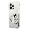 Karl Lagerfeld KLHCP13XGCFS iPhone 13Pro Max 6,7 srebrny/silver hardcase Liquid Glitter Choupette Fun